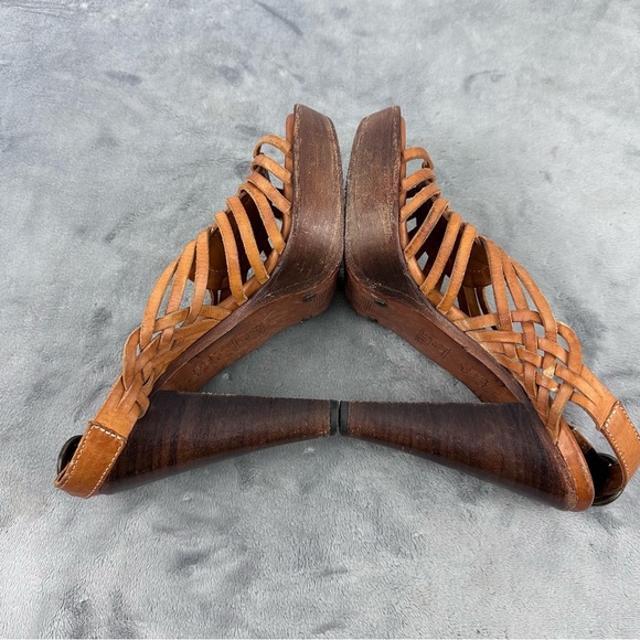 Frye Joy Huarache Sling Back Platform Heels Size 8 - Picture 7 of 13
